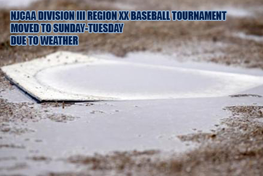 NJCAA Division III Region XX Baseball Tournament To Start On Sunday Due To The Weather