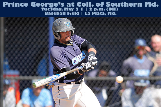 Prince George's Baseball Starts Final Week Of Regular Season With Doubleheader At The College of Southern Maryland On Tuesday