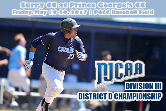 Prince George's Baseball Welcomes Surry For Best-Of-Three Series For NJCAA Division III District D Championship And Trip To World Series