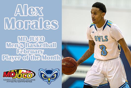 Morales Named Maryland JUCO Men's Basketball February Player Of The Month