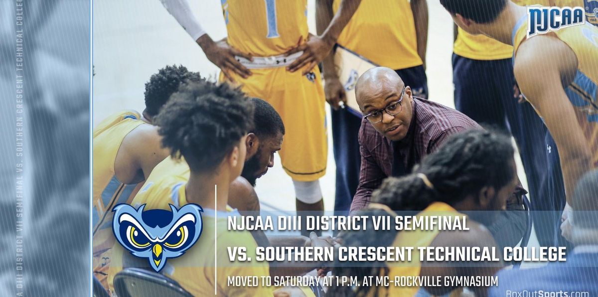 Prine George's Men's Basketball NJCAA Division III District VII Semifinal Tilt Moved To Saturday