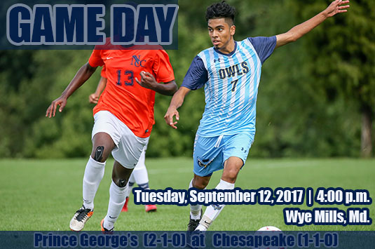 Sixth-Ranked Prince George Men's Soccer Concludes Short Road Trip At Chesapeake On Tuesday