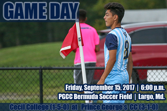 Prince George's Men's Soccer Begins Four-Game Homestand Against Cecil On Friday Evening