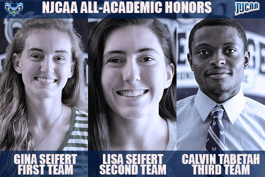 Gina And Lisa Seifert And Calvin Tabetah Named To NJCAA All-Academic Team