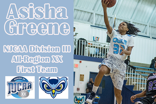 Prince George's Asisha Greene Selected To NJCAA Division III All-Region XX Women's Basketball First Team