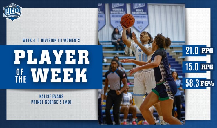 Evans Named Division III Women’s Basketball Player of the Week